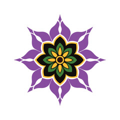 mehndi pattern design vector art