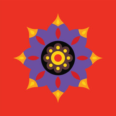 rangoli pattern design vector art