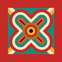 retro pattern design vector art