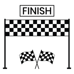 Black and white finish line. Checkered flag vector icon. Race flag icon, Checkered racing flag. Race Flag design Illustration Vector. 