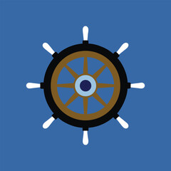 ship wheel pattern design vector art