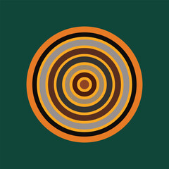 tree rings pattern design vector art