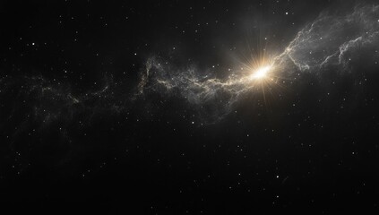 Obraz premium Cosmic nebula with brilliant star