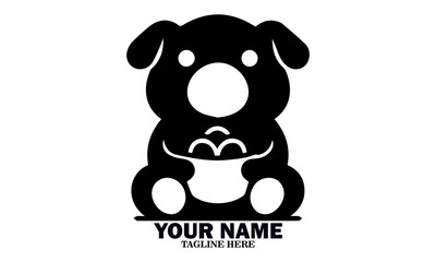 Illustration vector cute dog eating ramen noodles. cute dog eating ramen noodles animal cartoon concept isolated and logo art