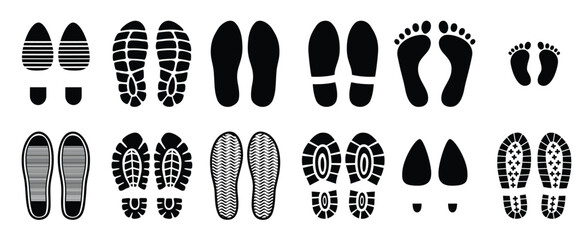 shoe footprint boot sole marks tracks human baby child barefoot imprint footsteps collection woman
