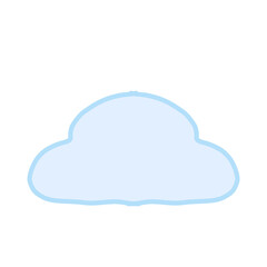 cloud computing icon on blue background