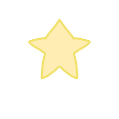 golden star isolated on white