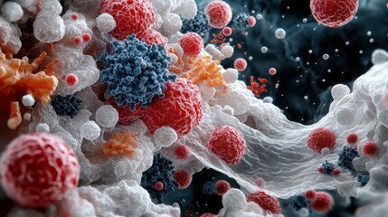 Exploring the Intricate Details of Melanoma Cells in a High Magnification Medical Laboratory Experiment