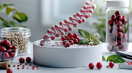 Exploring the Sweet Intersection of Culinary Art and Scientific Inquiry: A Visual Journey Through a Beautiful White Cake and DNA Extraction