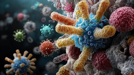 Exploring the Vibrant World of Cells through Microscopic Imaging in Medical Laboratory Research Experiments