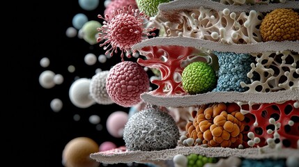 Exploring the Vibrant World of Bakery Creations: A Detailed Close-Up of a Colorfully Decorated Cake