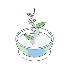 Get this isometric outline icon of eco friendly concept