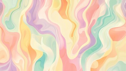 Abstract swirled design with soft pastel colors