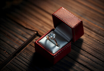 wedding rings on a box
