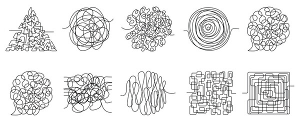 chaos lines scribble messy shape threading
