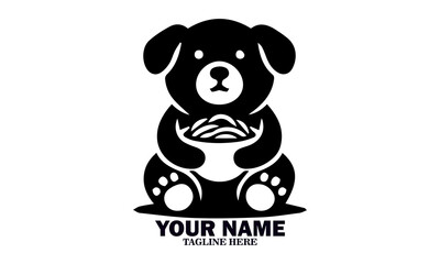 Illustration vector cute dog eating ramen noodles. cute dog eating ramen noodles animal cartoon concept isolated and logo art
