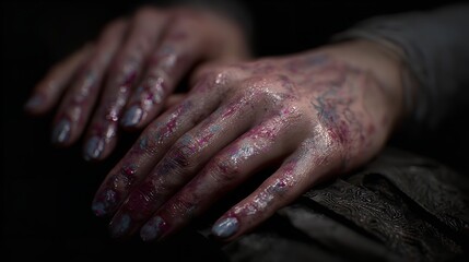 Fototapeta premium Detailed Image of Well-Manicured Female Hands