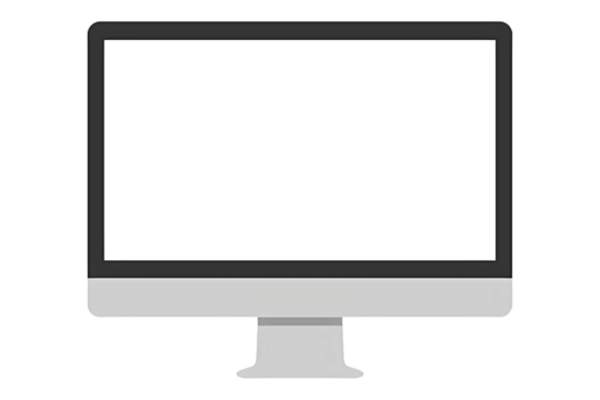 Blank LED screen mockup, straight front angle, isolated on white background, sleek design, empty display for branding ,Modern Flat-Screen TV Isolated on Transparent Background, Smart LED Television PN - Powered by Adobe