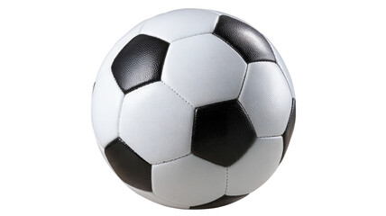 Fototapeta premium Classic Black and White Soccer Ball Isolated on Transparent Background