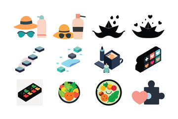 A Collection of Whimsical and Diverse Visual Icons Exploring Various Themes and Concepts with Playful Designs and Vibrant Colors Depicting a Range of Subjects