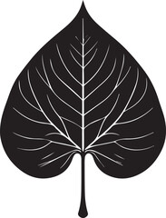 Peepal Leaf Vector Illustration – Sacred Heart-Shaped Botanical Foliage Design