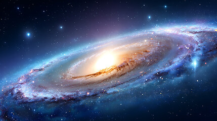 Fototapeta premium Majestic spiral galaxy cosmic wonder celestial nebula starscape