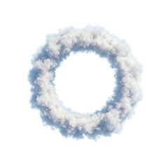 Naklejka premium Cloud Ring A Circular Cloud Formation isolated on transparent bacckground