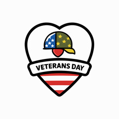 Fototapeta premium sticker design of veterans day