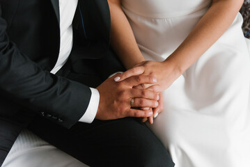 Hands Of Bride And Groom Together