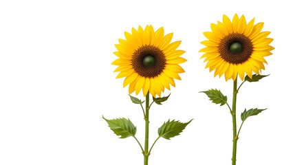 Fototapeta premium Sunflower yellow flower isolated summer bloom blossom petals flora botanical bright floral nature plant 100 on transparent background