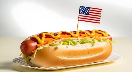 American Hot Dog A Classic Culinary Delight, Perfect for Independence Day Celebrations