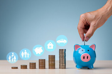 Saving Money for the Future Financial Goals Family Home Car