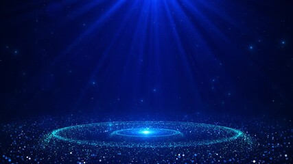 Digital cyberspace particles and digital information. Global connection concept. Technology futuristic background data network connections concept. Big Data Concept. Blue, Futuristic Digital Style - Powered by Adobe