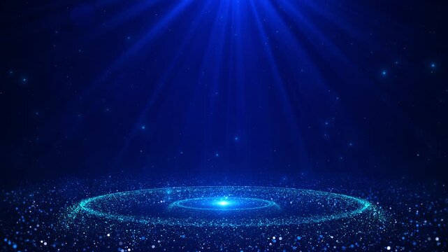 Digital cyberspace particles and digital information. Global connection concept. Technology futuristic background data network connections concept. Big Data Concept. Blue, Futuristic Digital Style - Powered by Adobe