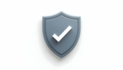 Shield with Check Mark Symbolizing Protection and Approval