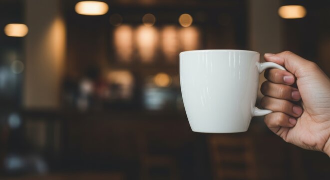plain coffee cup mockup coffee shop room background