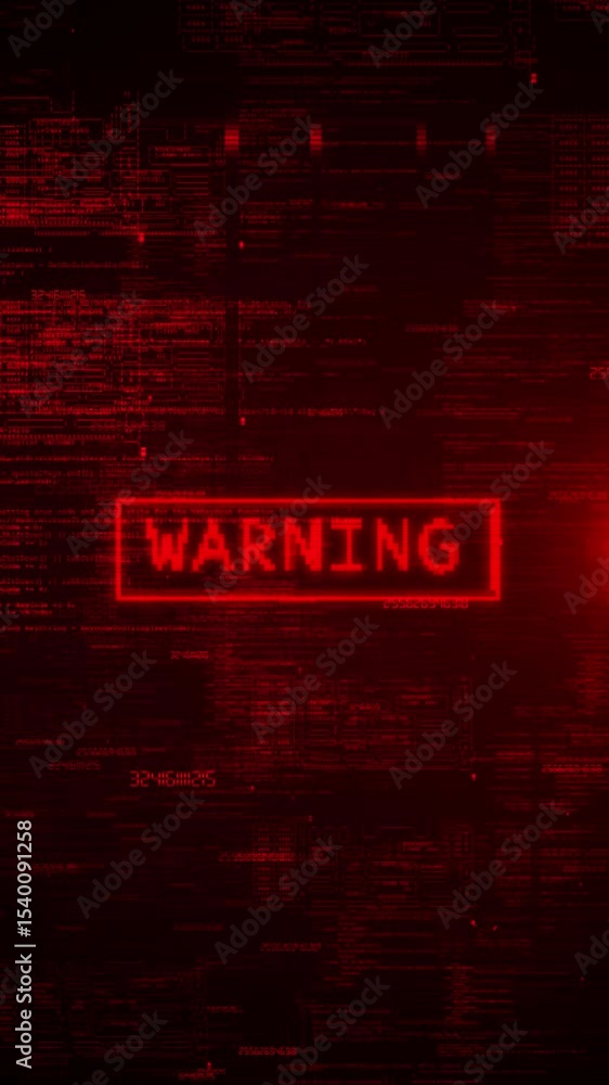Poster cyber attack error warning computer protection, safety internet security background privacy in cyber