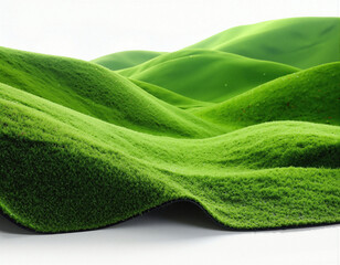 Lush green hills create a serene and tranquil landscape view in nature.