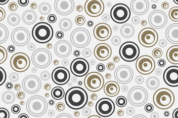 Colorful abstract tracery with rings in various sizes forming a seamless pattern ideal for background design