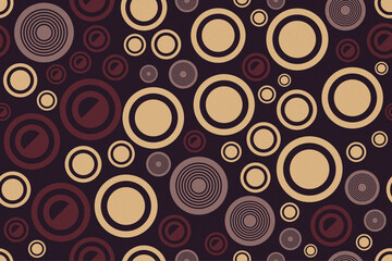 Artistic seamless pattern showing layers of circular rings tracery in a consistent repeat structure
