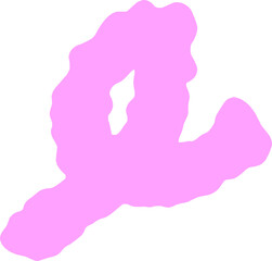 colorful pastel pink purple blue wiggly squiggly line isolated on transparent png background