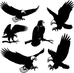 Eagle Head Group_Silhouette Vector_0006.eps