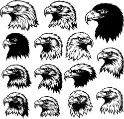 Eagle Head Group_Silhouette Vector_0004.eps