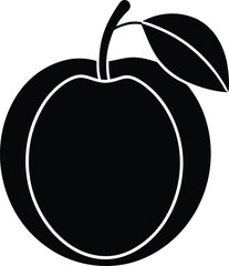 Fototapeta premium plum vector icon.