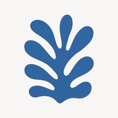 Fototapeta premium Abstract blue organic shape illustration.