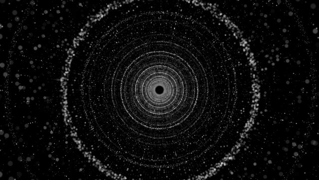 Abstract Black Hole with Bright Circles and Distant Stars Effect