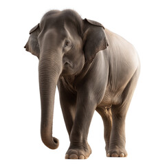 Obraz premium Majestic Asian Elephant in Natural Habitat on isolated background, generative ai