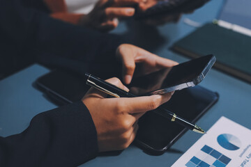 Business Documents, Auditor businesswoman checking searching document legal prepare paperwork or...