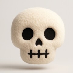 Cute plush skull illustration