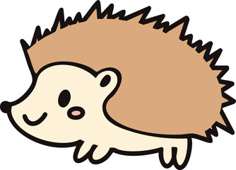 cute vector illustration of a hedgehog